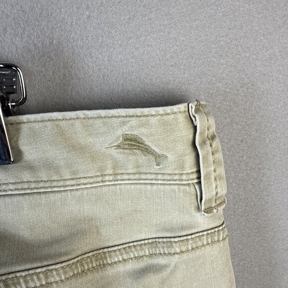 Tommy Bahama Flat Front Chino Pants Mens 40x34 Tan Straight Vacation Golf Cruise - Picture 7 of 10